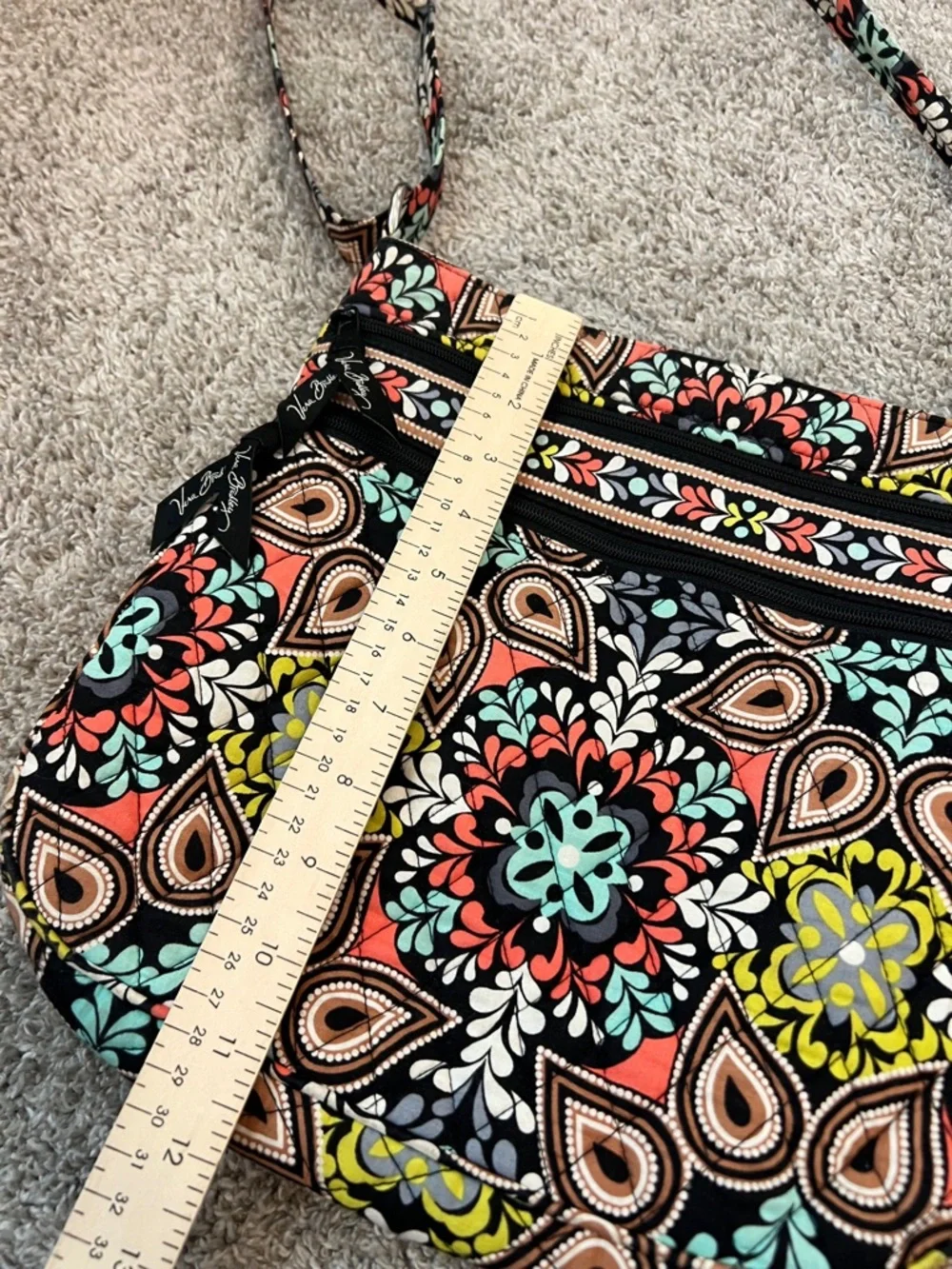 Vera Bradley Sierra Bundle 2 Pc Tote‎ + Crossbody Floral Medallion Travel Bag